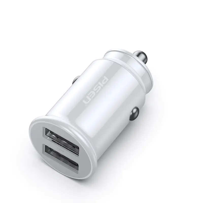 Sạc trên ô tô Pisen 2 USB Car Charger ( TS-C017 , 2xUSB , 2.4A , 12W ) _ Hàng chính hãng