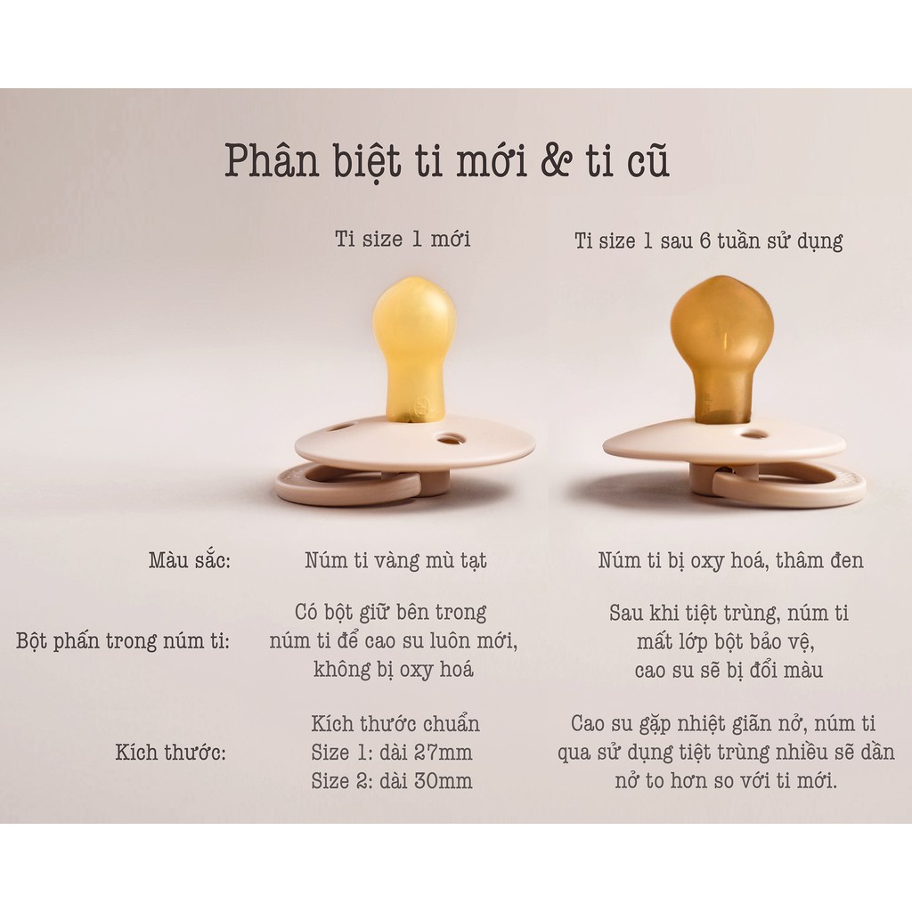 Ti Ngậm Cho Bé BIBS Couture Đan Mạch Chính Hãng Ty Giả Núm Vát Chất Liệu Silicone Mềm Mại