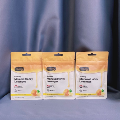 ( Giảm nhanh đau họng) Kẹo Mật Ong tăng đề kháng Comvita manuka honey lozenges UMF10+ 12v