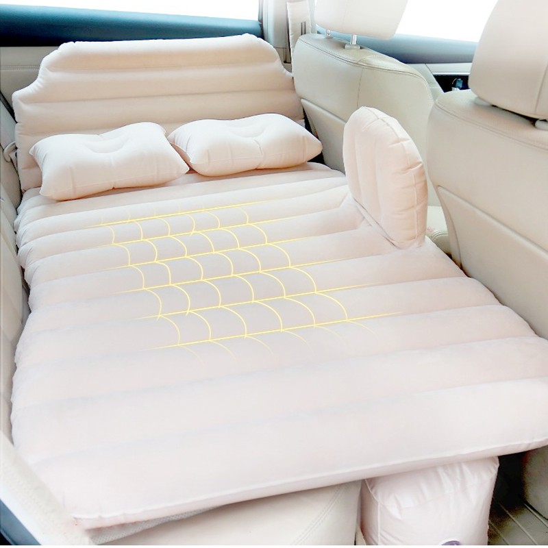 Giường đệm,nệm hơi thông minh du lịch có đầu giường cho ôtô 4 đến 7chỗ + Kèm bơm điện,vòi đa năng- INS009(Giao ngẫu nhên