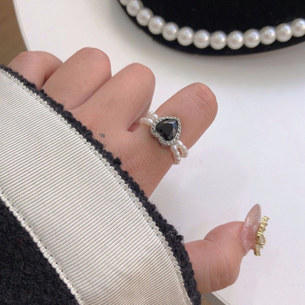 Nhẫn Co Giãn Màu Đen 2021 Thiết Kế Đơn Giản Lãng Mạn Nhiều Màu Sắc