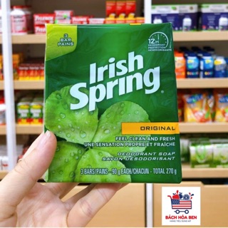 Lốc 3 cục xà bông IRISH SPRING MỸ