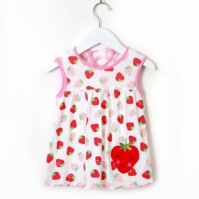 Đầm Cotton Màu Kẹo Dễ Thương Thời Trang Cho Bé Gái