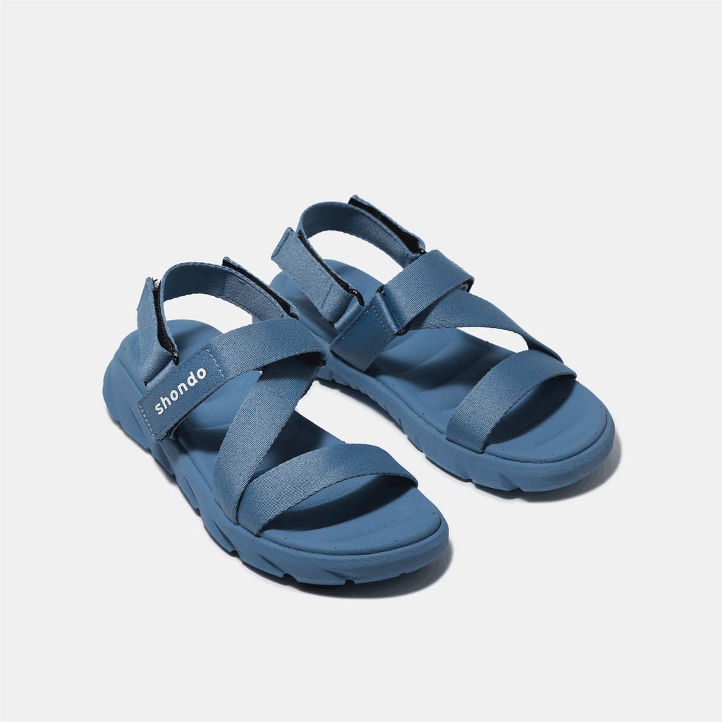 Giày sandal shondo F6 sport xanh da trời full F6S304