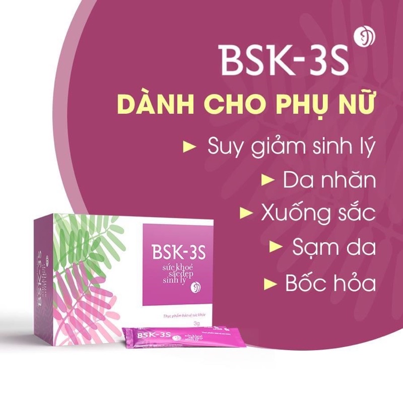BSK-3S CÂN BẰNG NỘI TIẾT DA SÁNG MỜ NÁM CHỊ EM CÓ _U_ UỐNG ĐƯỢC