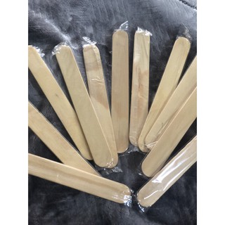 100 que đè lưỡi gỗ, que wax lông ( đã tiệt trùng ) 15cm