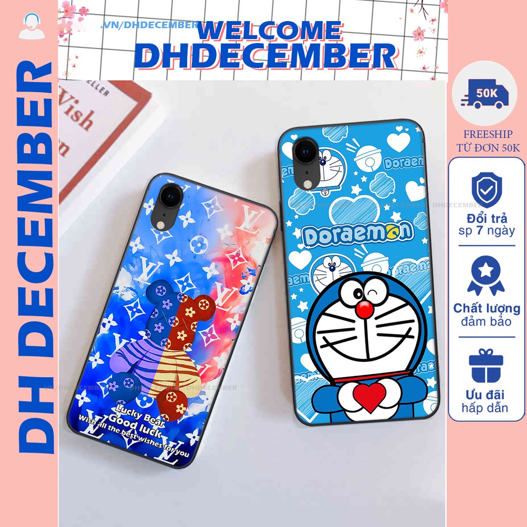 Ốp lưng iphone XR in hình gấu K@ws, gấu nâu, dor@emon RẺ- ĐẸP- BỀN