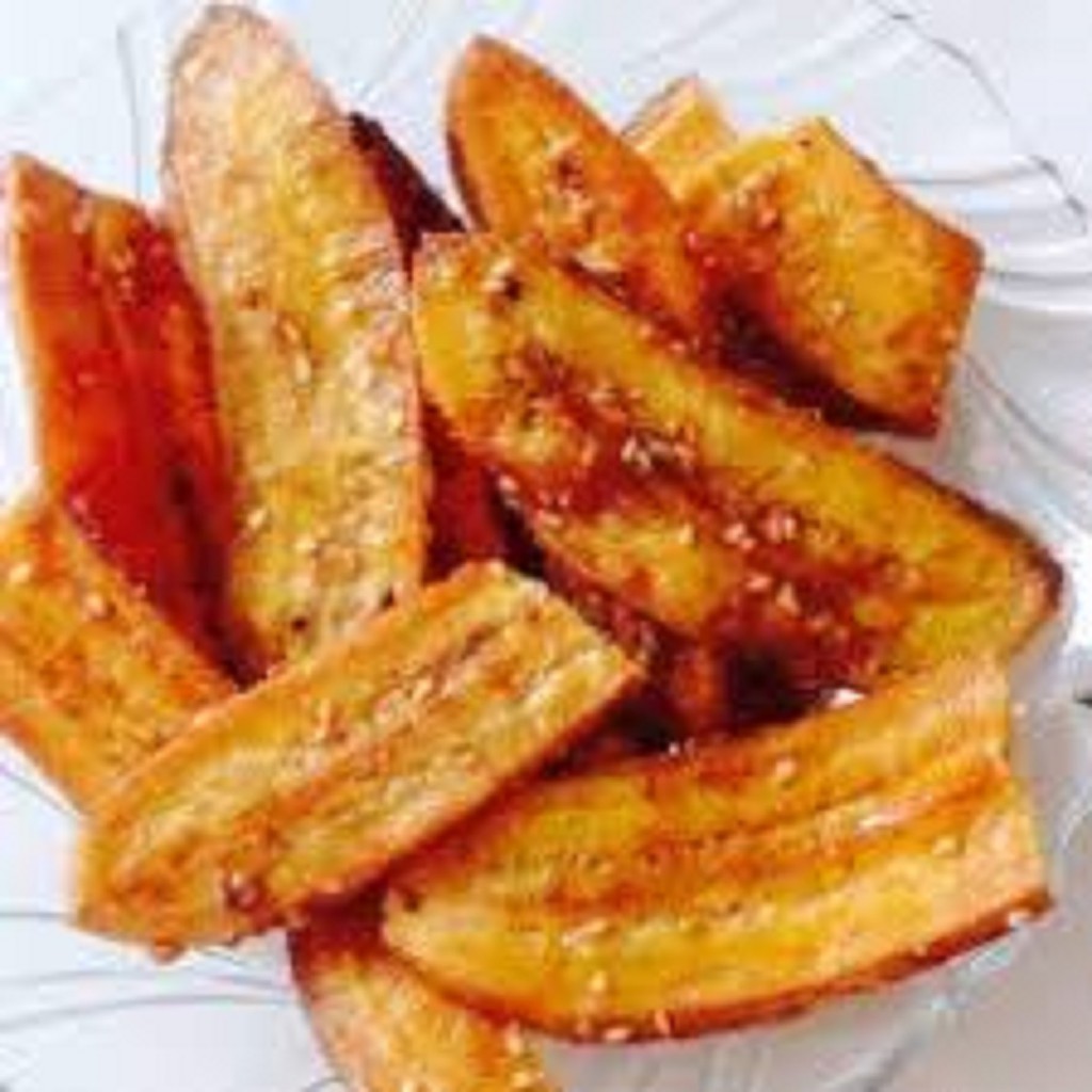 Chuối sấy mè gừng