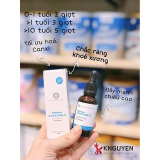 VITAMIN D3 & K2 (MK-7)💖FREESHIP💖Siro bổ sung vitamin cho trẻ sơ sinh và trẻ mới biết đi từ 0-4 tuổi