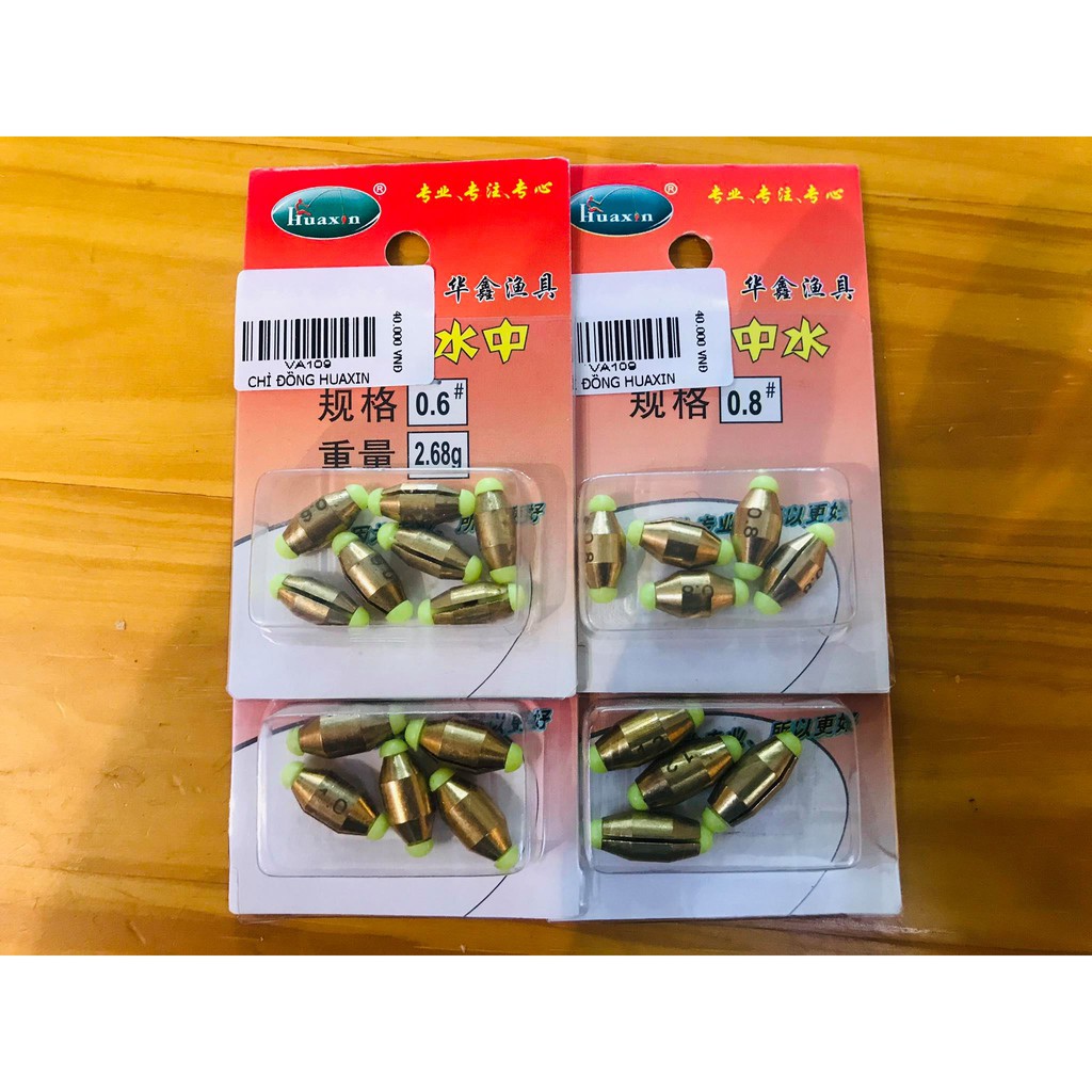 Chì đồng huaxin chì câu cá chì kẹp