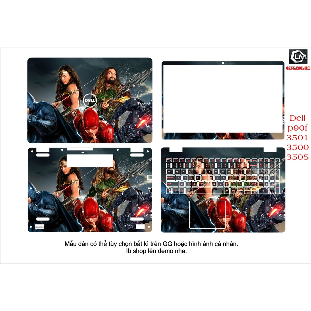 Skin dán cho laptop Dell inspiron 3501 theo yêu cầu, tùy chọn hình bất kì trên GG hoặc hình ảnh cá nhân.