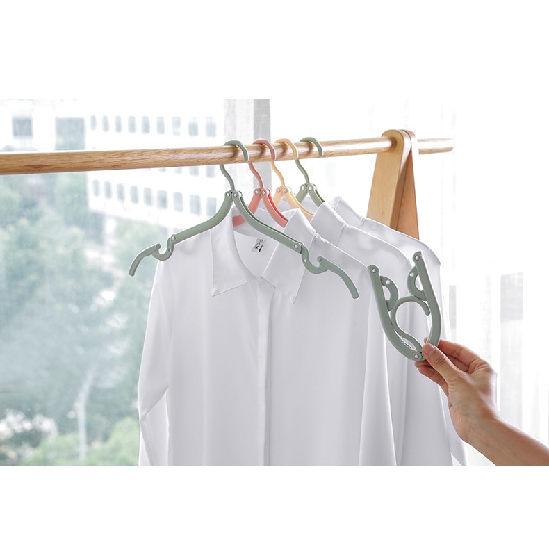 Móc treo quần áo bằng nhựa có thể gập lại đa chức năng tiện dụng mang theo khi đi du lịch