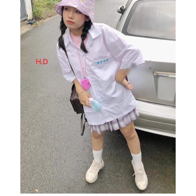 Áo sơ mi ATYS chữ xanh TH6