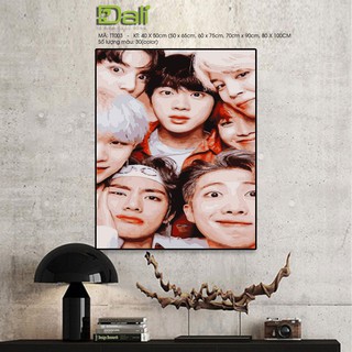 Tranh treo tường tự tô màu số hóa DALI Tranh thần tượng BTS TT003