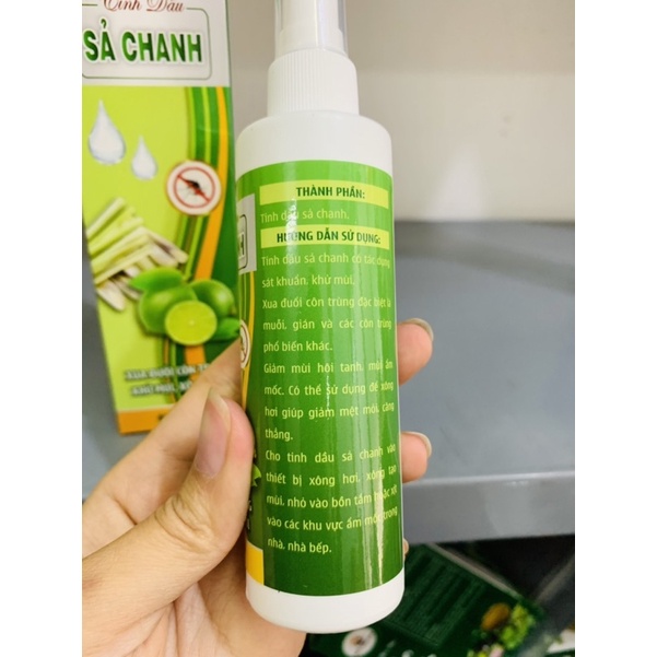 Tinh Dầu Sả Chanh 100ml Xông Hơi, Khử Mùi, Thơm phòng mùi Xả Chanh Đuổi Muỗi