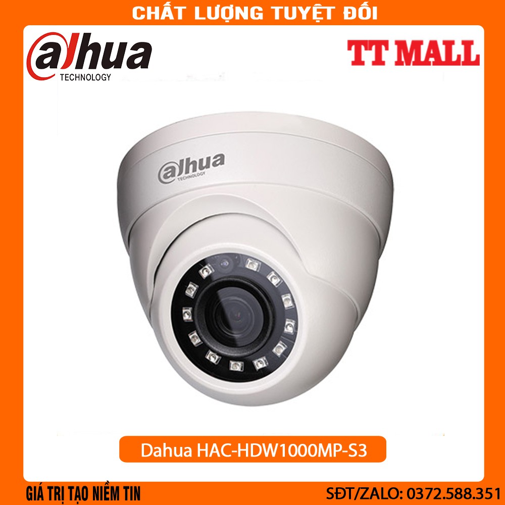 CAMERA HDCVI DAHUA HAC-HDW1000MP-S3 (Tem DSS) .