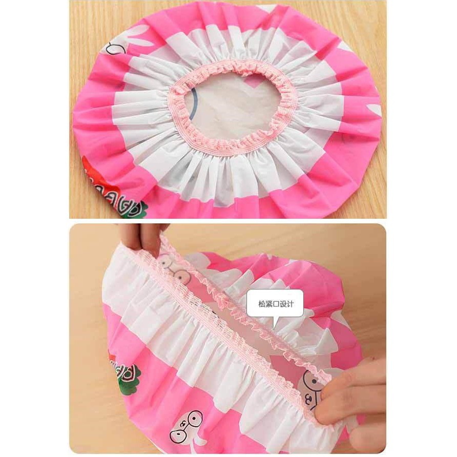 [ 03 cái ] Mũ nilon trùm tóc chống thấm nước - nón trùm đầu khi tắm chống ướt tóc