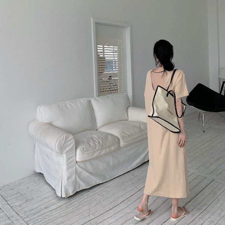 [LININ] Đầm Thun Dài Tay Ngắn Dáng Rộng Cỡ Lớn 300 Jin Quyến Rũ Hợp Thời Trang Mùa Hè