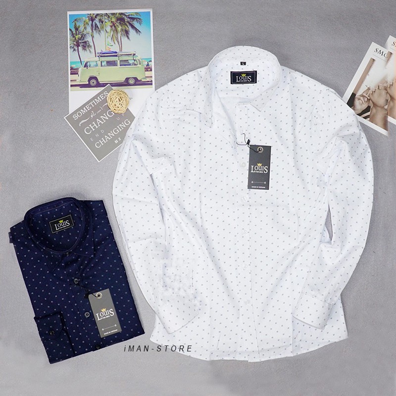 Áo Sơ Mi Nam Công Sở Dài Tay Chấm Bi, Áo Sơ Mi Nam Hàn Quốc Gấp Hộp Cao Cấp VNXK | BigBuy360 - bigbuy360.vn