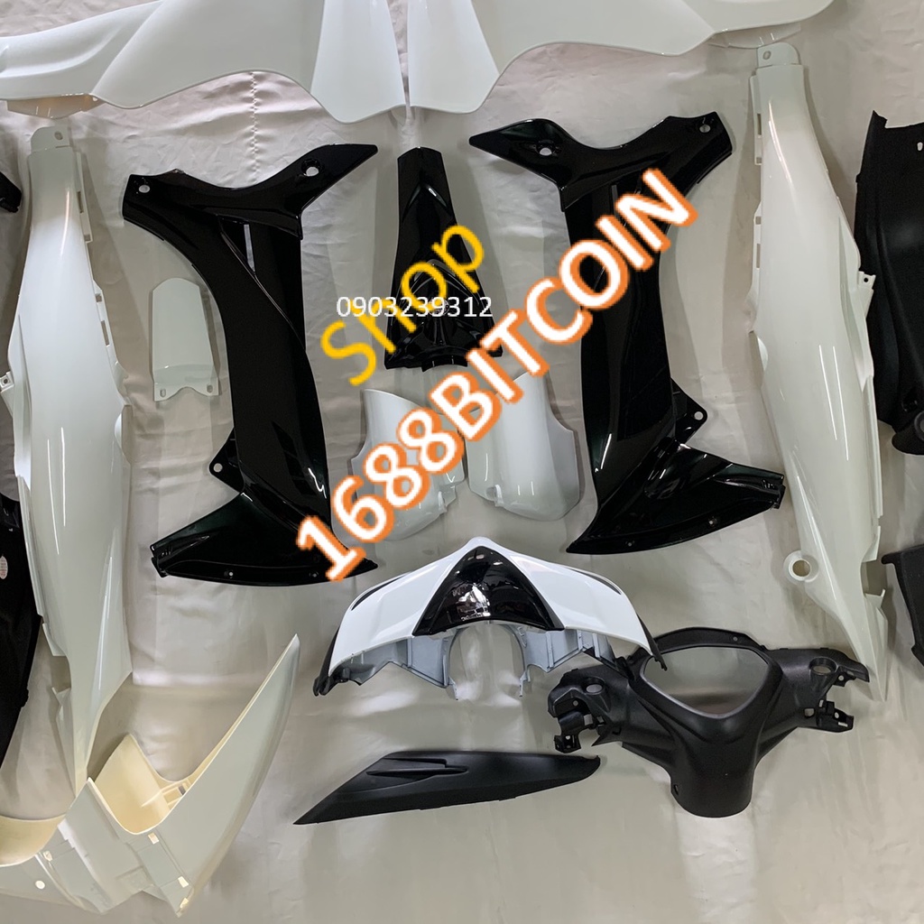 Fuil dàn áo xe JUPITER MX  màu Trắng - Bộ yếm xe jupiter Gravita -nhựa nguyên sinh ABS LOẠI ĐẸP