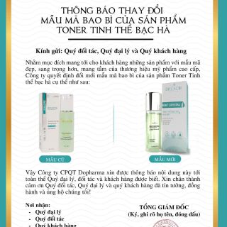 [Minisize] Tinh Thể Bạc Hà Se Khít Lỗ Chân Lông Lamer Care - 10ml