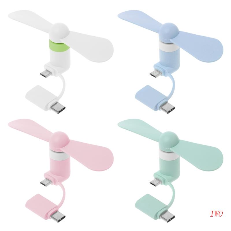 Quạt Mini Cầm Tay Kết Nối USB Type C Cho Điện Thoại