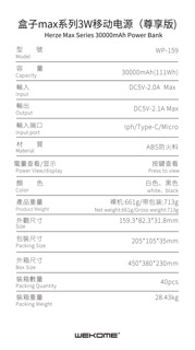 Sạc dự phòng WK WP-159 30000mAh