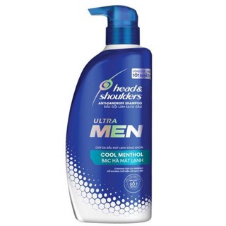 Dầu Gội Cho Nam Head Shoulders UltraMen Bạc hà mát lạnh chai 650ml