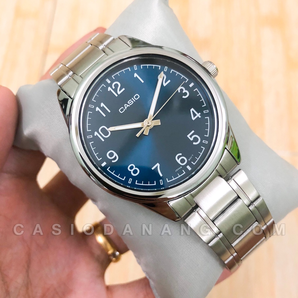 Đồng hồ nam dây kim loại Casio chính hãng Anh Khuê MTP-V005D-2B4UDF (40mm)