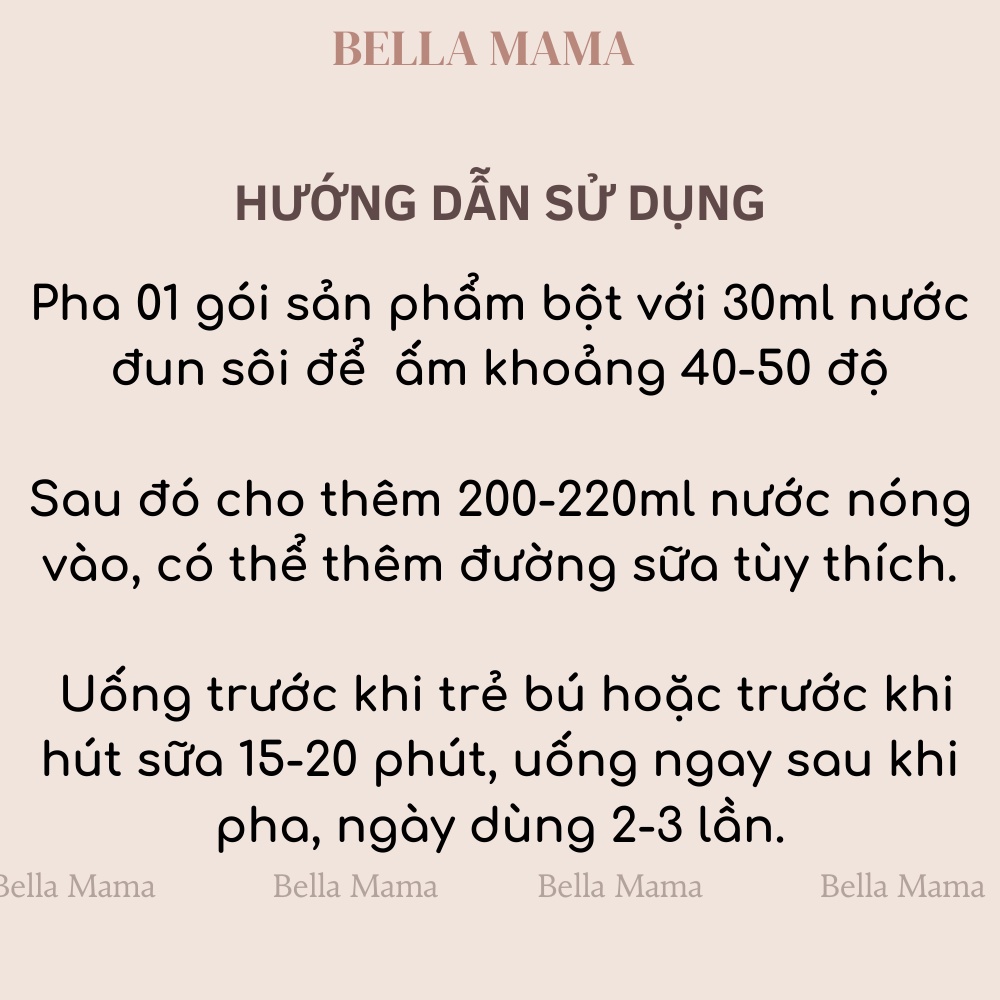 Ngũ Cốc Lợi Sữa Lạc Lạc Cho Mẹ Sau Sinh 600gram/30 Gói Bella Mama Phân Phối Chính Hãng