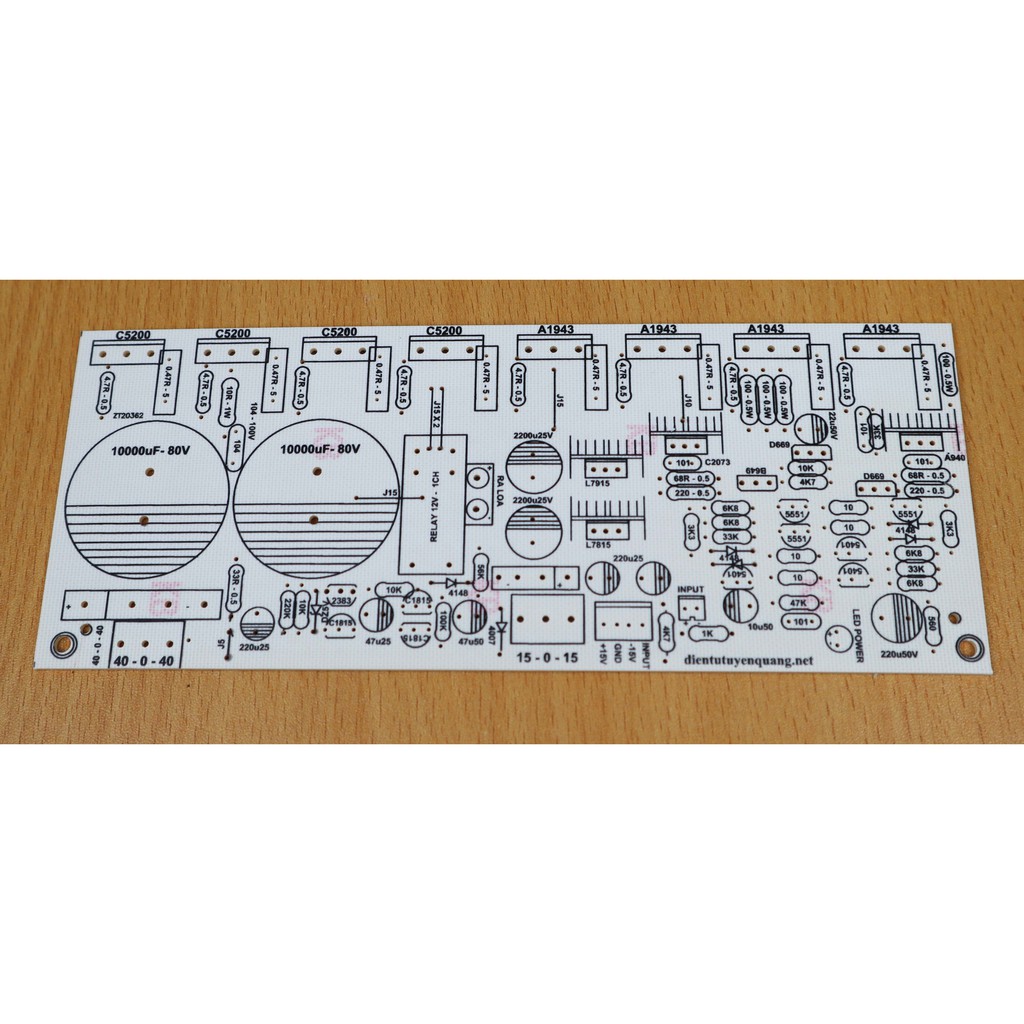 PCB Mạch CÔNG Suất 8 Sò MONO Trắng - 1 Cái