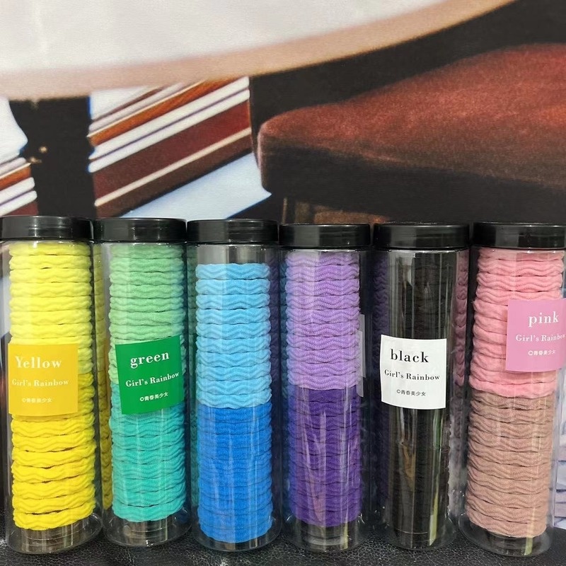 Set 20 Dây Buộc Tóc Cao Su Co Giãn Thiết Kế Đơn Giản Thời Trang Cho Nữ