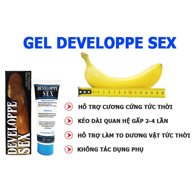 COMBO 3 TUÝP GEL DEVELOPE (1 liệu trình)- tăng Kích thước cậu nhỏ