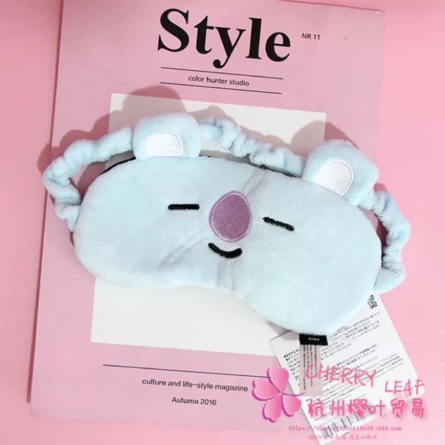 Bịt mắt bông BT21 có lót siêu mềm mịn