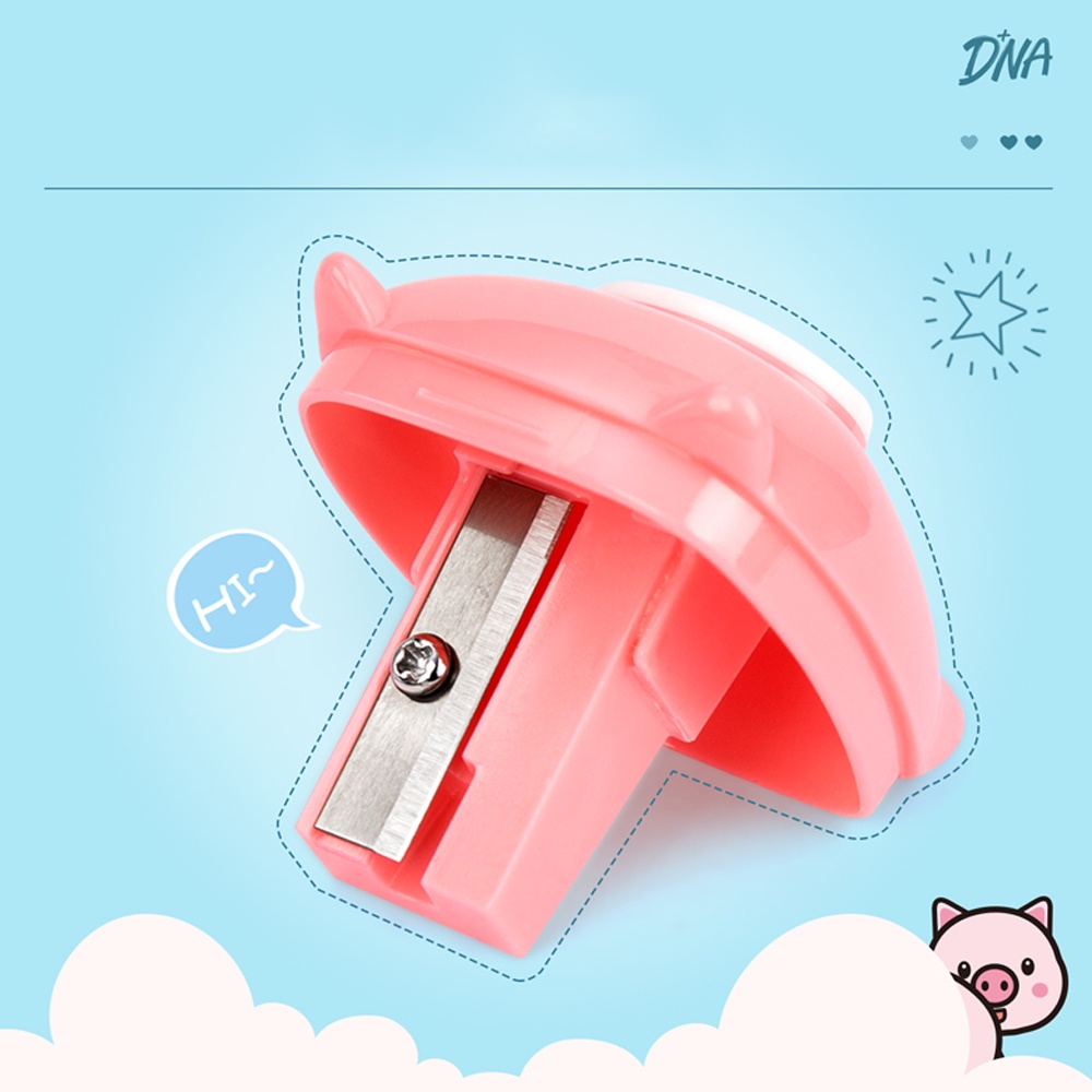 Dụng cụ gọt bút chì gỗ UARELIFFE kiểu chú heo màu sắc ngẫu nhiên