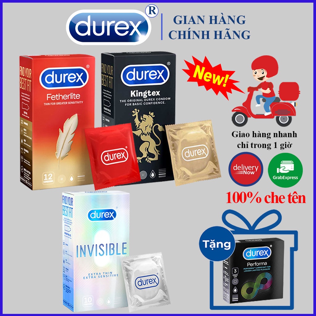 [ 3 HỘP BCS DUREX FREESHIP ] Combo 3 Hộp bao cao su Dure hộp lớn 36 bao _baocaosu ( tặng 1 hộp BAO CAO SU durex nhỏ)