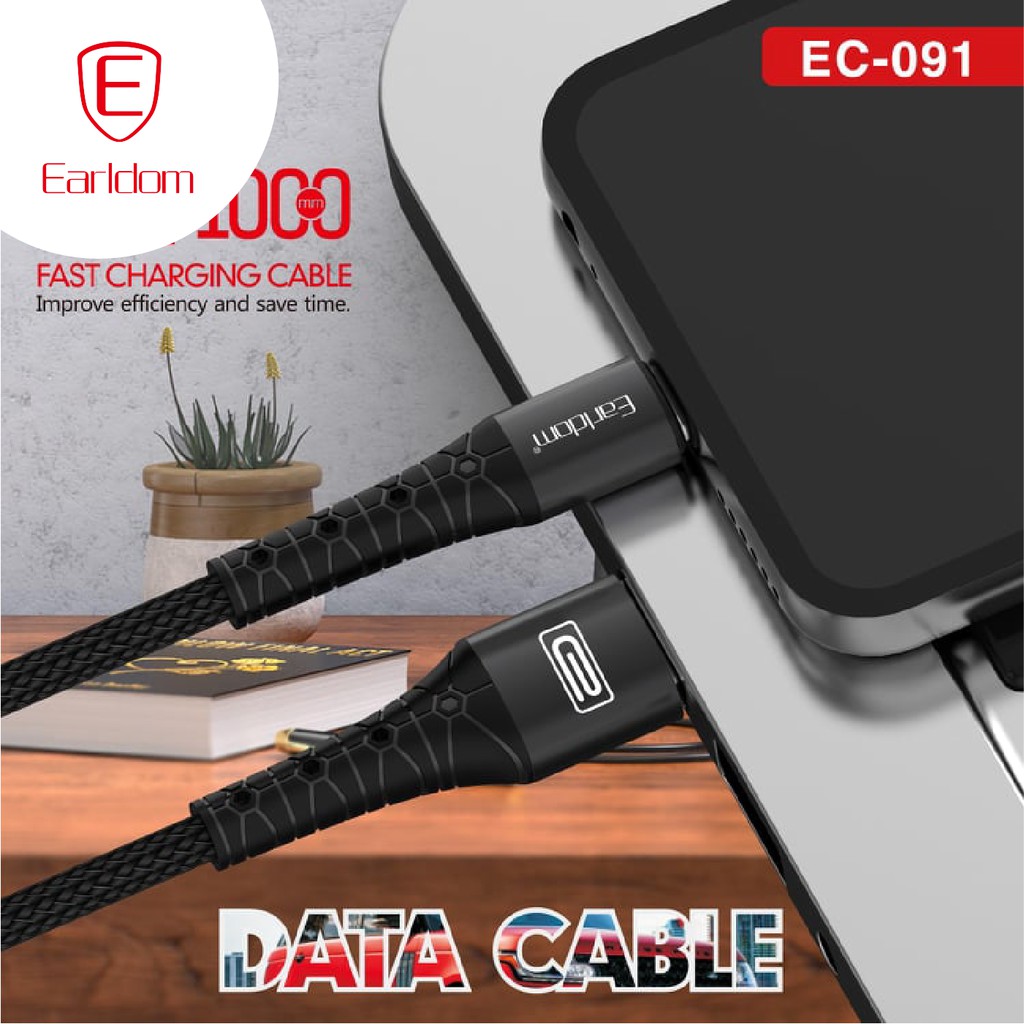 Cáp sạc bọc sợi Earldom EC-091 chính hãng