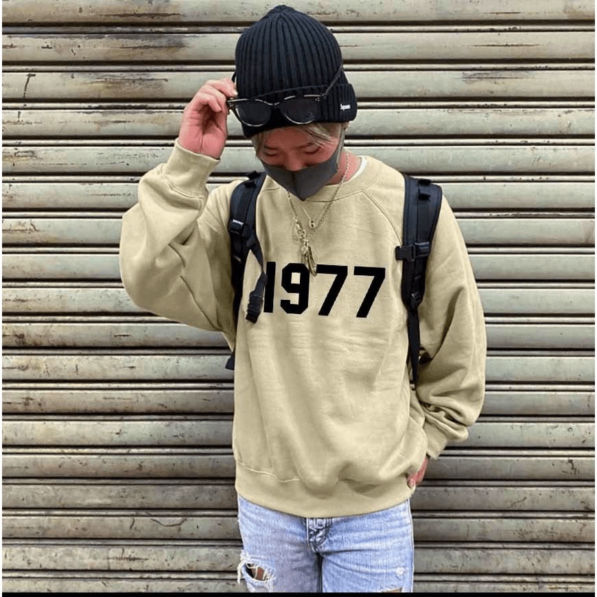 Áo Khoác Nỉ Nam Không Nón Chui Đầu 1977 Form Rộng Thời Trang Mới Phong Cách Trẻ Trung Hot NEW UNISEX