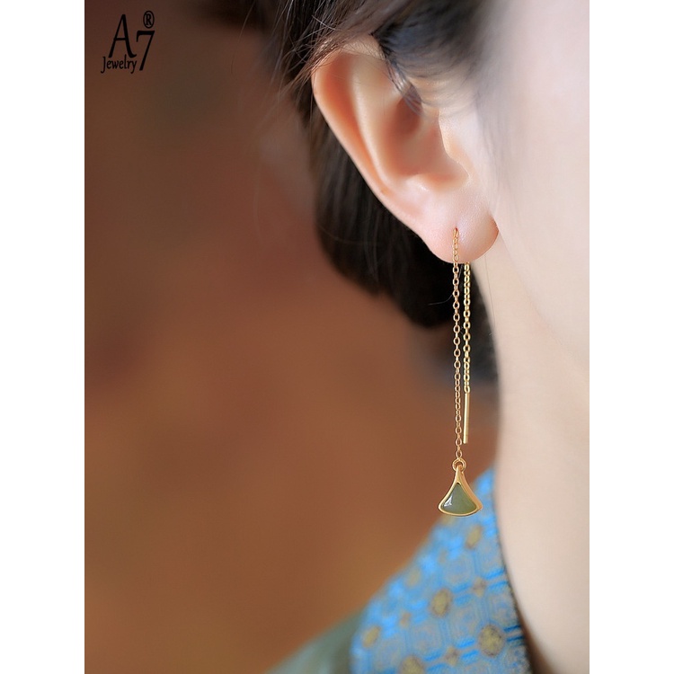 Khuyên Tai Bạc A7 Dạng Móc Treo Hình Hoa Sành Điệu Cho Nữ