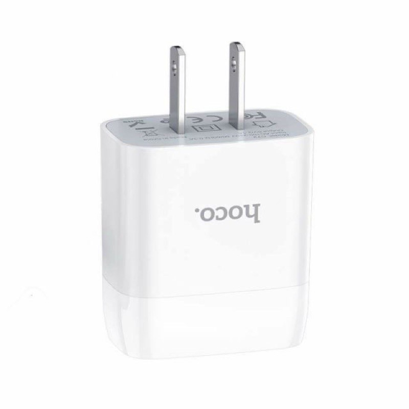 ✔CHÍNH HÃNG✔Cốc sạc nhanh 1 cổng USB C72 Hoco-Dòng điện ra 2.1A.Củ sạc nhanh cho IPhone/IPad/Xiaomi/Oppo/Huawei,Samsung