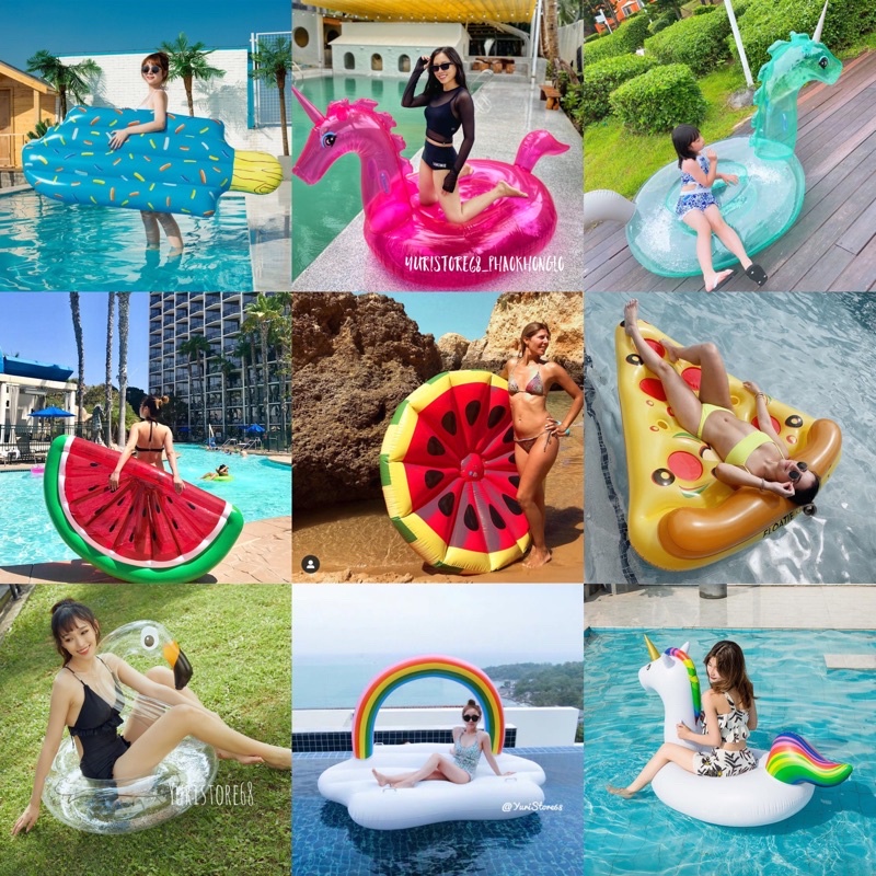 (Có sẵn) Phao bơi DỨA - DƯA HẤU - CẦU VỒNG 🌈🥑🍉 YuriStore68