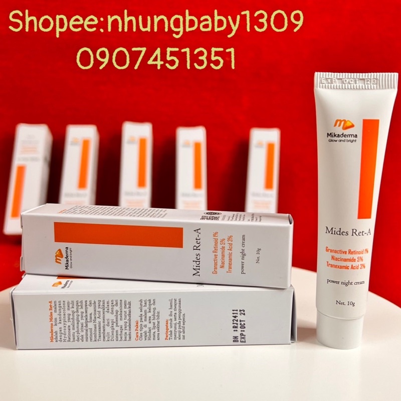 Mides Ret-A retinoid 1%, niacinamide ,tranexamic chống lão hoá giảm thâm nám