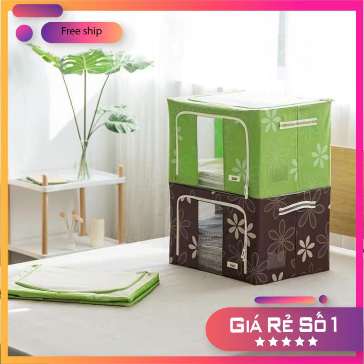 COMBO 2 Túi đựng đồ đa năng có khung sắt  [FREESHIP]