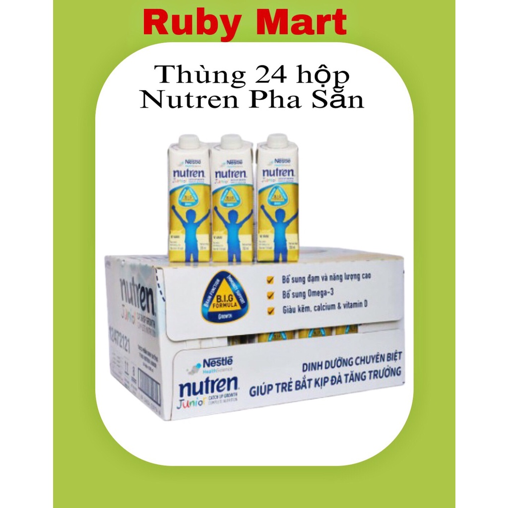 Thùng 24 hộp Sữa Nutren Junior pha sẵn hộp 200ml