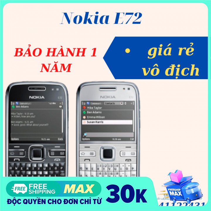 [GIÁ SỐC]Nokia E72 chính hãng đẹp BẢO HÀNH 1 NĂM