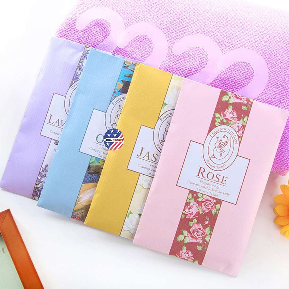 (Video Review) Sỉ 5 TÚI THƠM THẢO MỘC T1 Tinh Dầu Tự Nhiên Treo Phòng Ngủ - Gói Thơm Mini Để Tủ Quần Áo, Xe Ô Tô