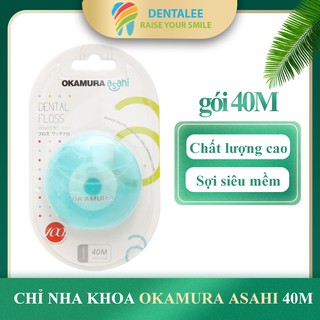 Chỉ nha khoa Okamura Asahi 40m DENTALEE ,chỉ tơ nha khoa cao cấp chất lượng Nhật Bản