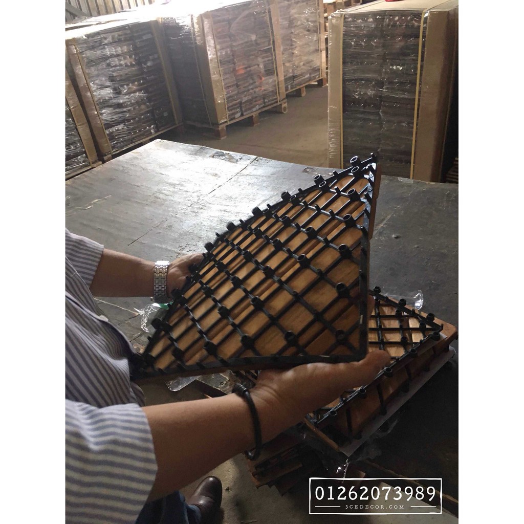 Sàn gỗ tự nhiên vỉ nhựa ngoài trời | BigBuy360 - bigbuy360.vn