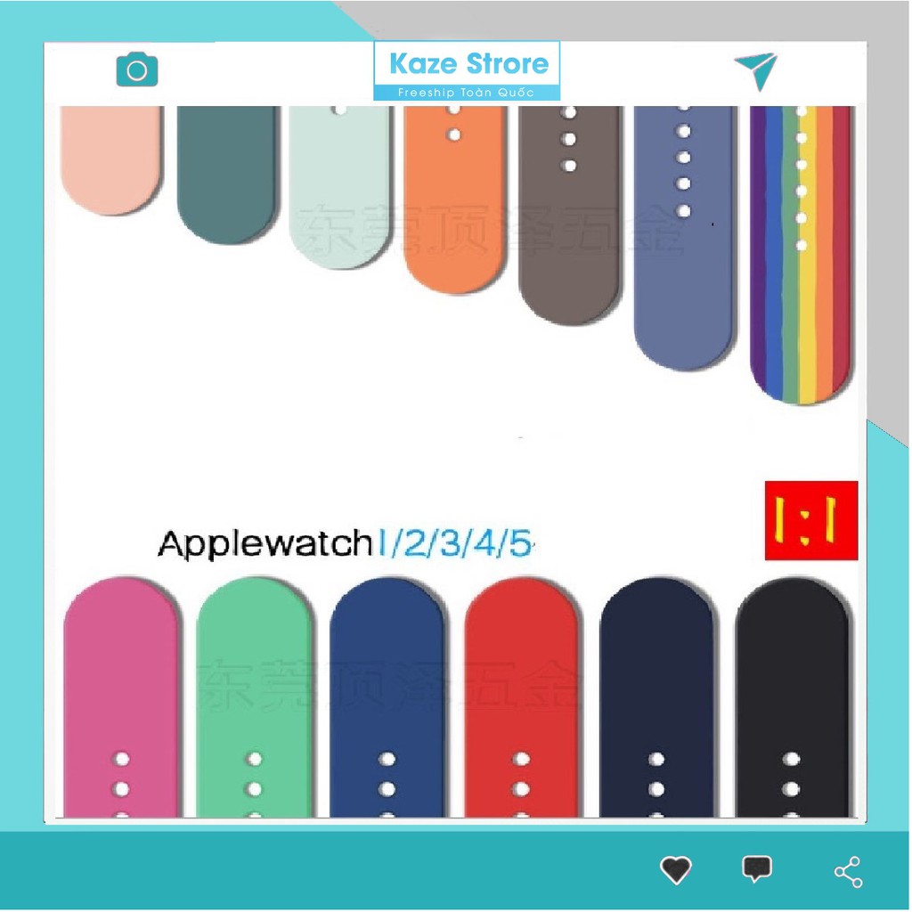 Dây đeo cao su Apple watch Seri 1, 2, 3, 4 , 5 - Kaze Store