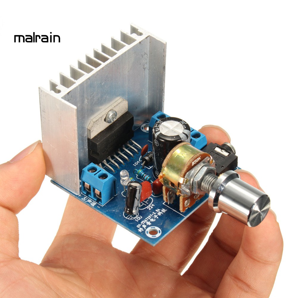 Bảng mạch âm ly khuếch tán hai kênh 12V tiện dụng